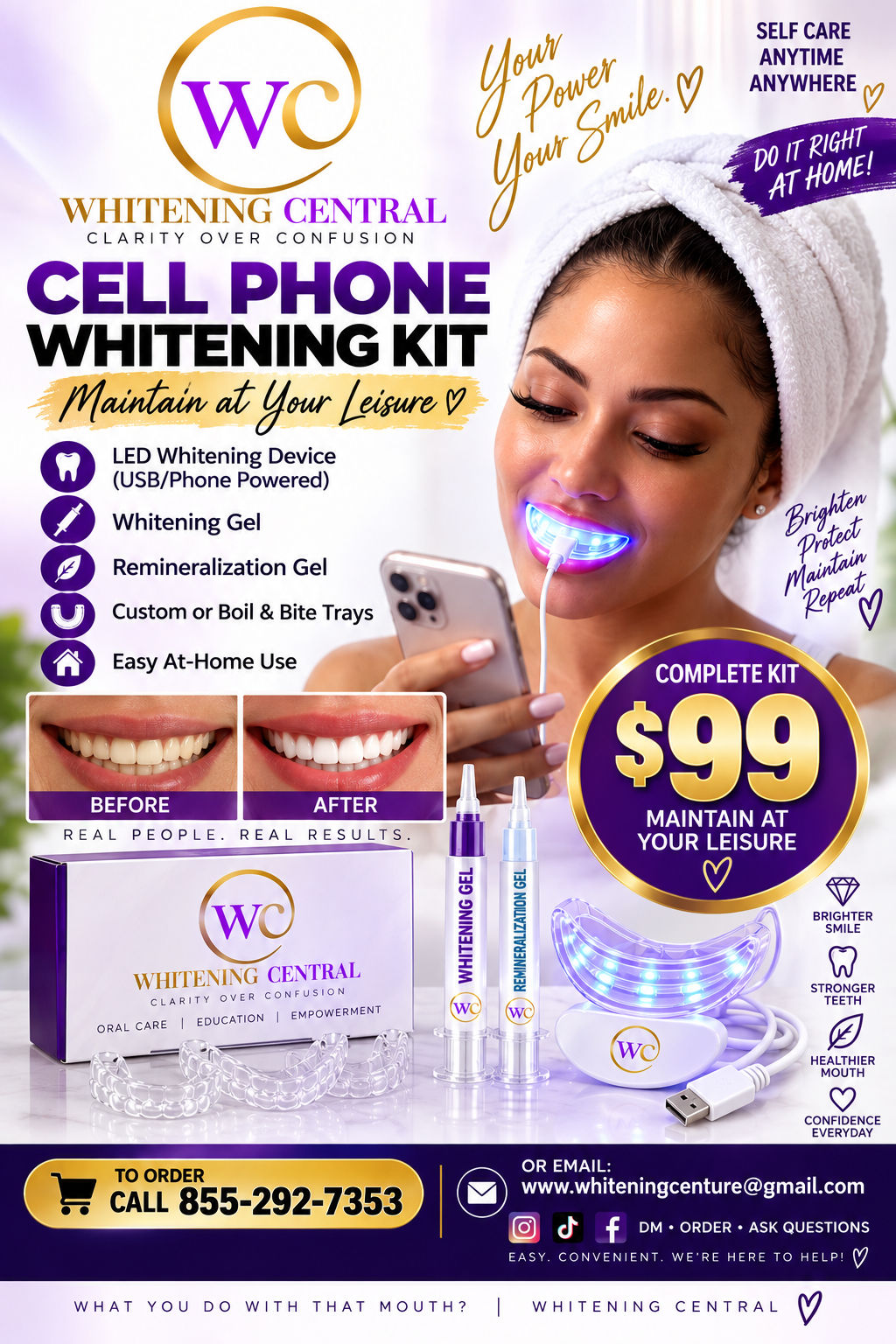 Cell Phone Home Whitening Kit